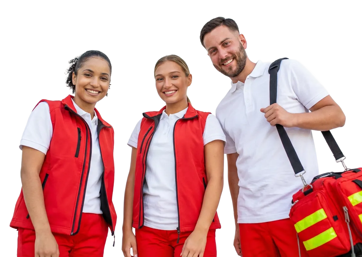 Operatori sanitari che sorridono